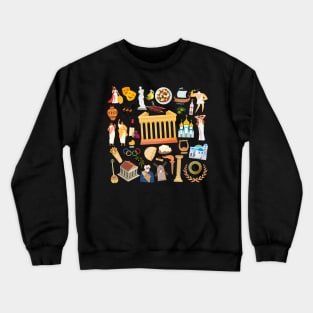 Greece Travel Icons Crewneck Sweatshirt